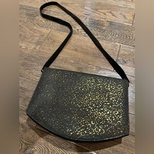 Vintage, Black Suede Evening Bag